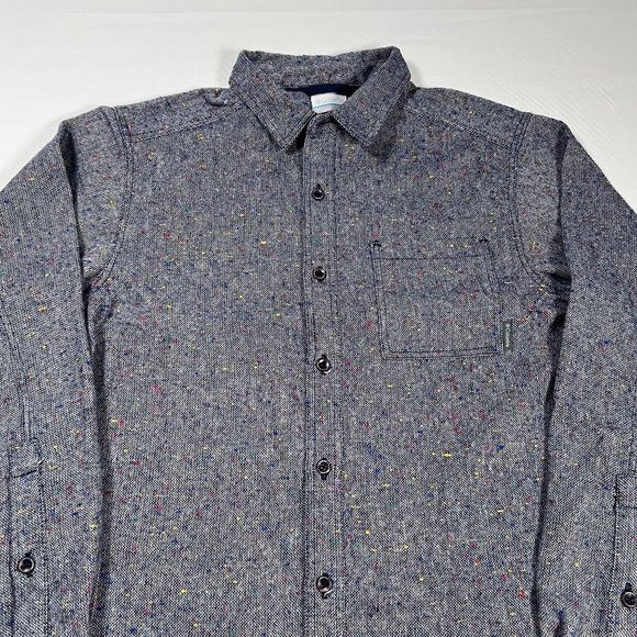 Columbia Sage Butte Long Sleeve Shirt Men's Small Button Down Gray Multicolor - Picture 7 of 13